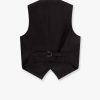 Techno cotton poplin vest with herbarium appliqué and monili — изображение 2