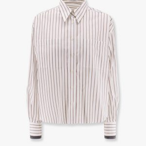 Striped cotton shirt with Monili detail