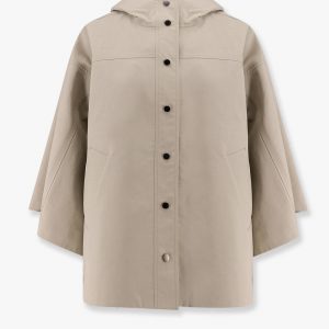 Water-resistant bonded cotton poplin hooded jacket with heat-bonded seams