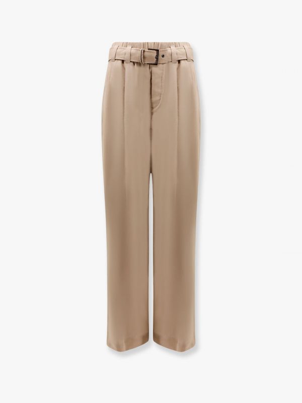 Trouser with belt and monili detail