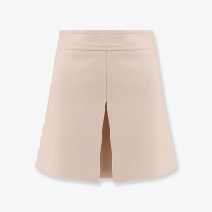 Trapeze mini wool and silk skirt