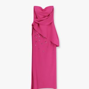 Taro jersey long dress with sequins
