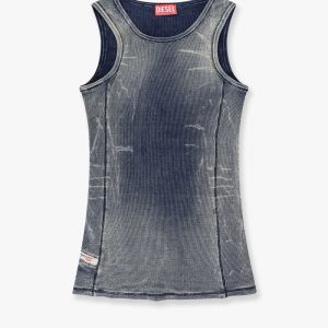 T-go stretch cotton top with used effect