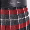 Tartan wool kilt skirt with check'n'dior motif — изображение 3