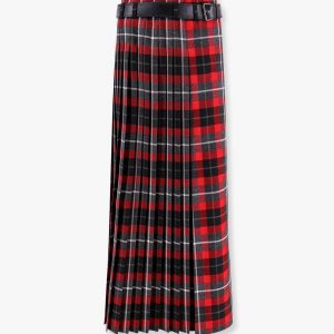 Tartan wool kilt skirt with check'n'dior motif