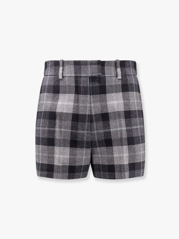 Tartan wool shorts with check'n'dior motif