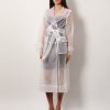 Technical organza trench coat with georgette trims — изображение 2