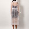 Technical organza trench coat with georgette trims — изображение 3