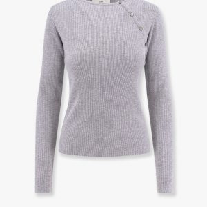 Ribbed fabric sweater