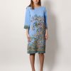 Stretch viscose dress with iconic print — изображение 2