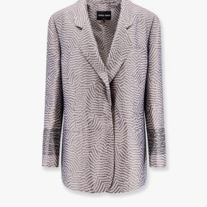 Silk blend lined blazer