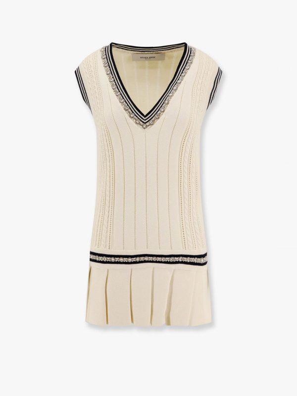 Organic cotton dress with crystals embellishment