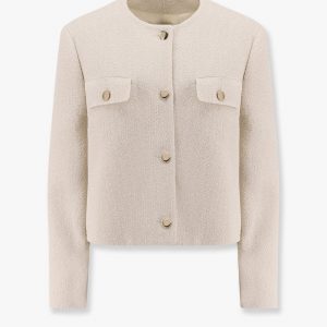 Blazer with metal buttons and lurex effect