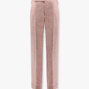 Wool, silk and linen trouser with fold