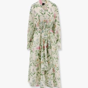Artemisia ramie long dress with cotton petticoat