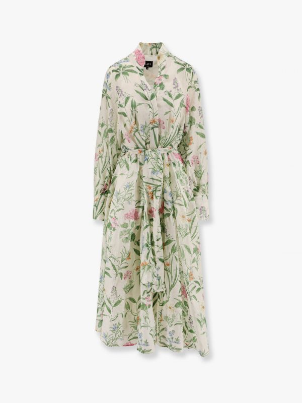 Artemisia ramie long dress with cotton petticoat