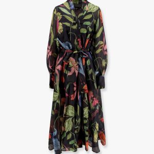 Artemisia ramie long dress with cotton petticoat