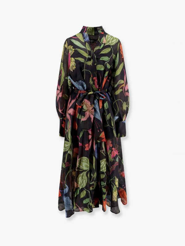 Artemisia ramie long dress with cotton petticoat