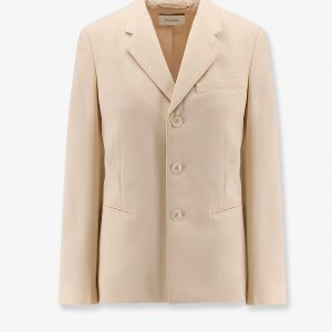Single-breasted wool and viscose blazer