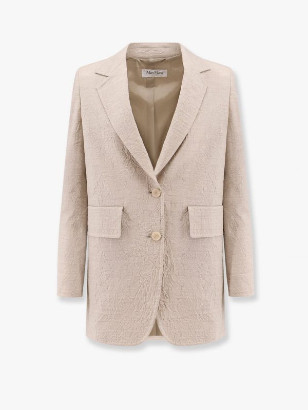 Acacia 1234 max mara sfilata wool blazer with rippled appearance
