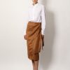 Tequila linen and silk twill pencil skirt — изображение 2