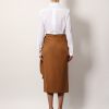 Tequila linen and silk twill pencil skirt — изображение 3