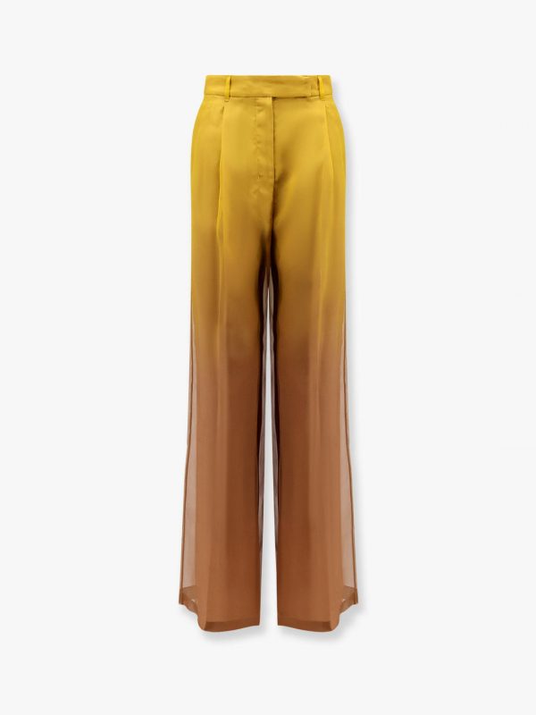 Baffo silk trousers with shaded effect