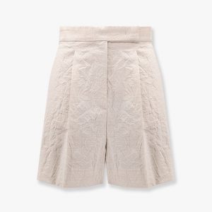 Abisso 1234 max mara sfilata wool shorts with rippled appearance