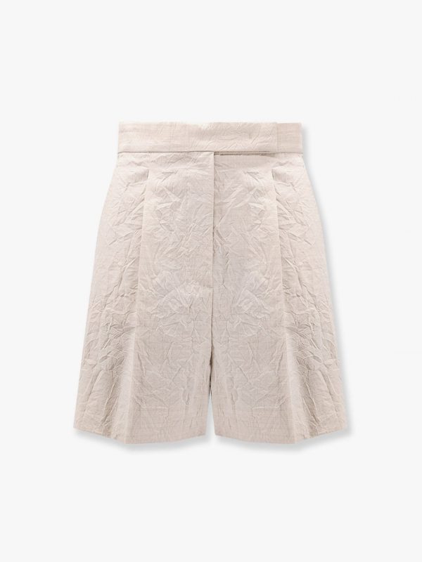 Abisso 1234 max mara sfilata wool shorts with rippled appearance