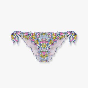 Moon bikini slip with poppy and daisy print
