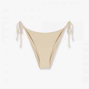 Virgo Shiny Bikini Slip with Logo detail