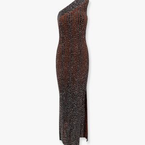 Viscose blend dress with all-over sequins