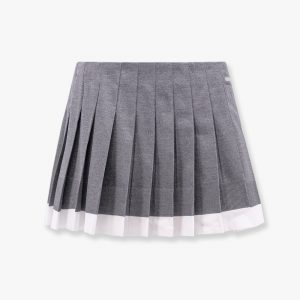 Recycled silk pleated skirt