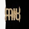 Viscose top with metal logo — изображение 3