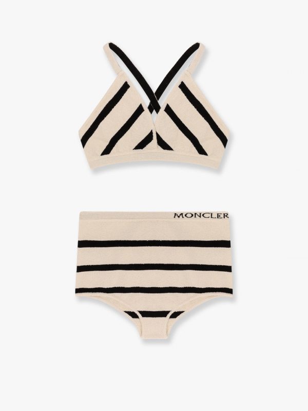 Top and culotte striped cotton blend set