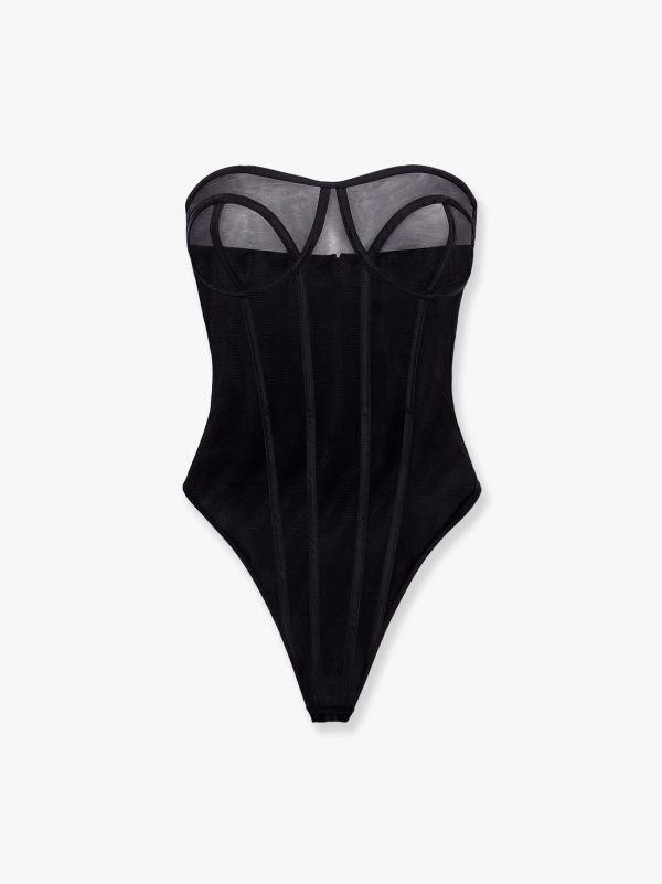 Stretch nylon Bustier Top