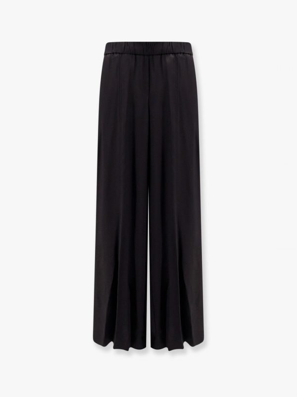 Wide leg viscose trouser