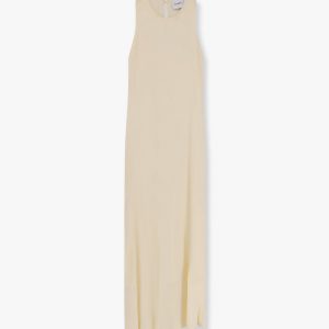 Sleeveless viscose long dress