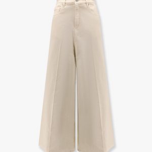 Wide fit stretch denim trouser