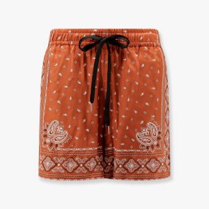 Viscose shorts with bandana print