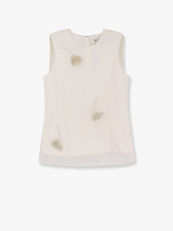 Silk top with jewel details