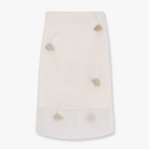 Silk skirt with jewel details