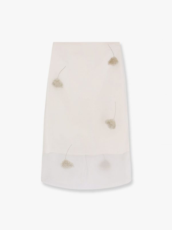 Silk skirt with jewel details