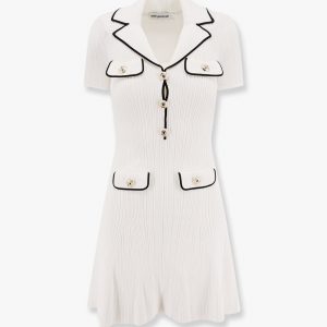 Ribbed viscose mini dress