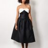 Taffeta' décolleté dress with maxi bow — изображение 2