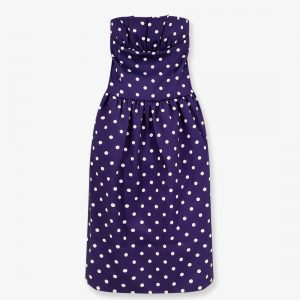 Satin dotted midi dress