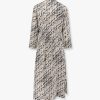 Silk dress with pixelated logo print — изображение 2