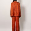 Silk trousers with monogram logo embroidery — изображение 3
