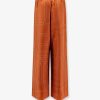 Silk trousers with monogram logo embroidery — изображение 4