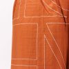 Silk trousers with monogram logo embroidery — изображение 5